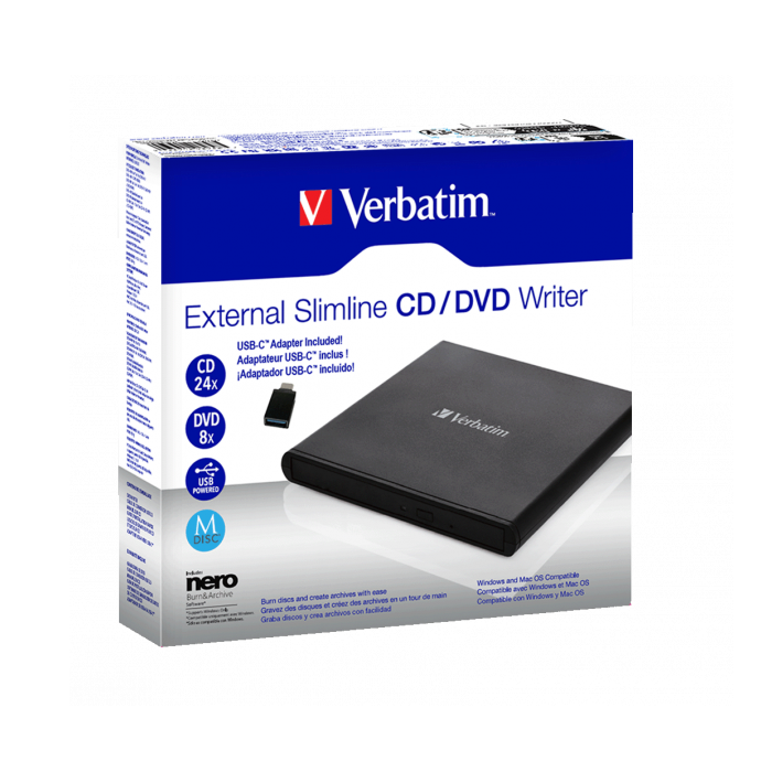 VERBATIM GRABADORA CD/DVD WRITER EXTERNO (98938)