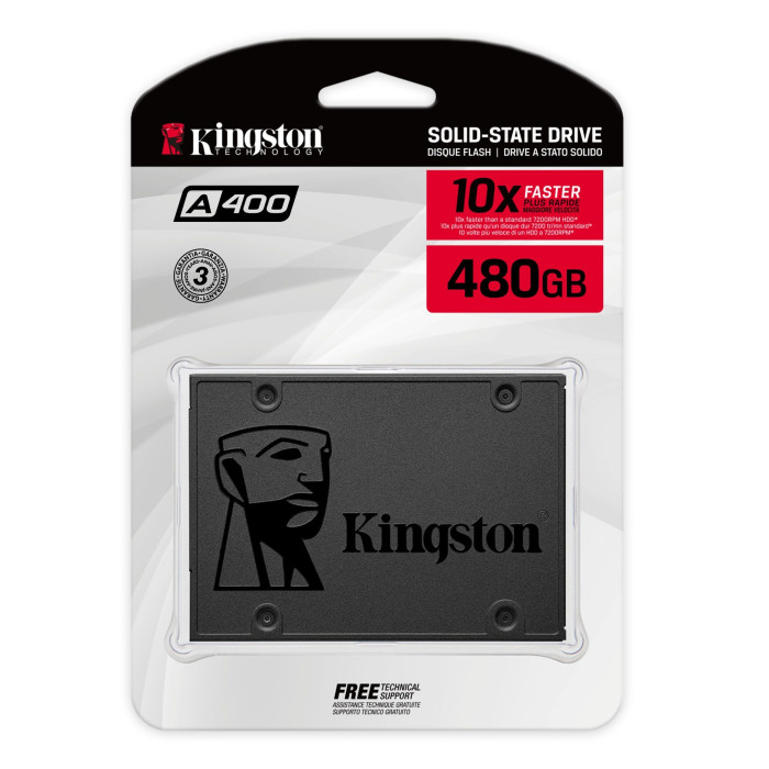 KINGSTON DISCO SOLIDO 480GB SSD 2.5" SATA (A400)