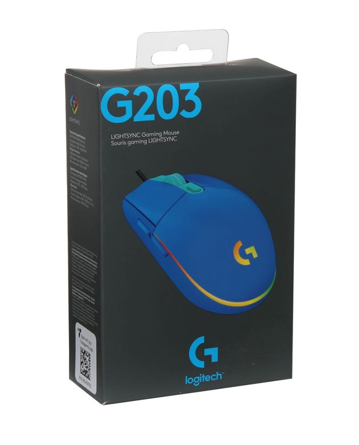 LOGITECH MOUSE GAMER LIGHTSYNC RGB 8000 DPI (G203)