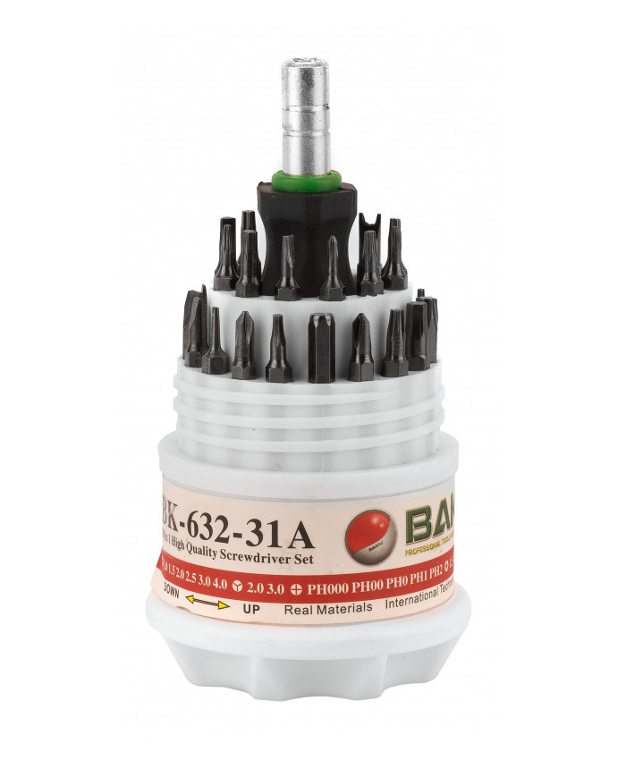 BAKU KIT DE DESTORNILLADOR 30 PIEZAS (BK-632-31A)