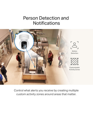 TP-LINK TAPO CAMARA DE SEGURIDAD 3MP WIFI/LAN GIRATORIA INTERIOR (C212)