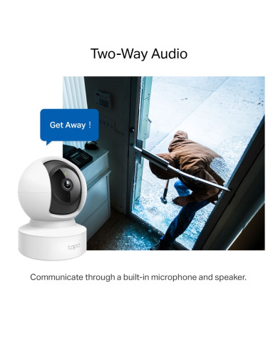 TP-LINK TAPO CAMARA DE SEGURIDAD 3MP WIFI/LAN GIRATORIA INTERIOR (C212)