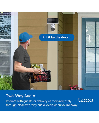 TP-LINK TAPO CAMARA DE SEGURIDAD PANEL SOLAR 3MP WIFI EXTERIOR IP65 (C410 KIT)