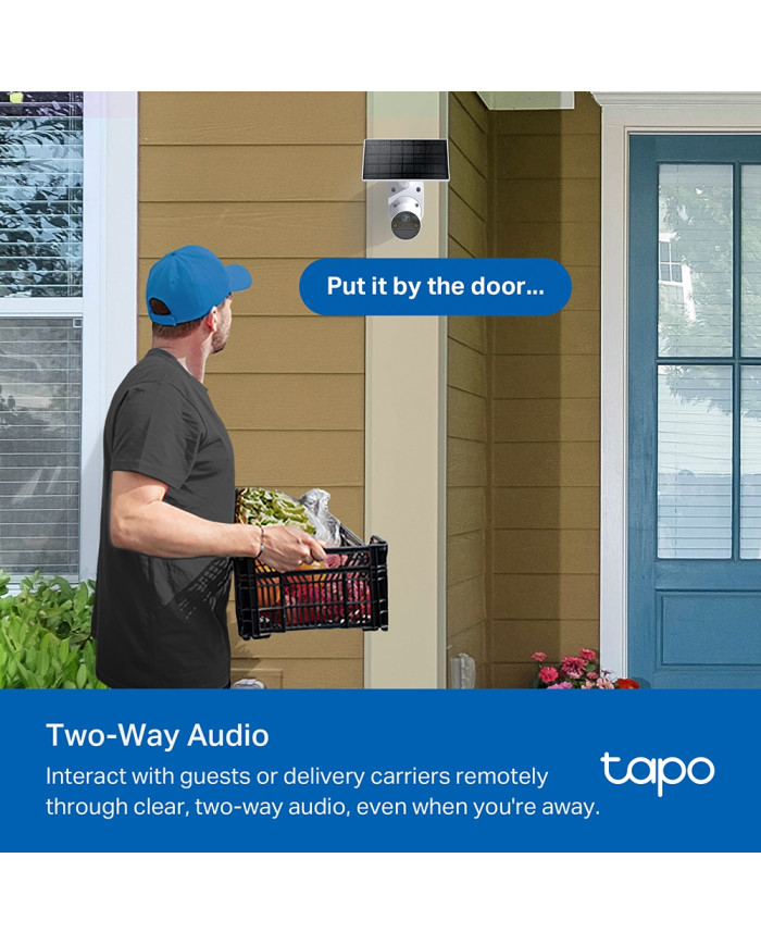 TP-LINK TAPO CAMARA DE SEGURIDAD PANEL SOLAR 3MP WIFI EXTERIOR IP65 (C410 KIT)
