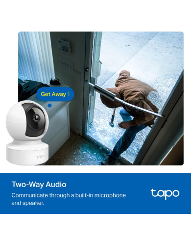 TP-LINK TAPO CAMARA DE SEGURIDAD 2MP WIFI/LAN GIRATORIA INTERIOR (C202)
