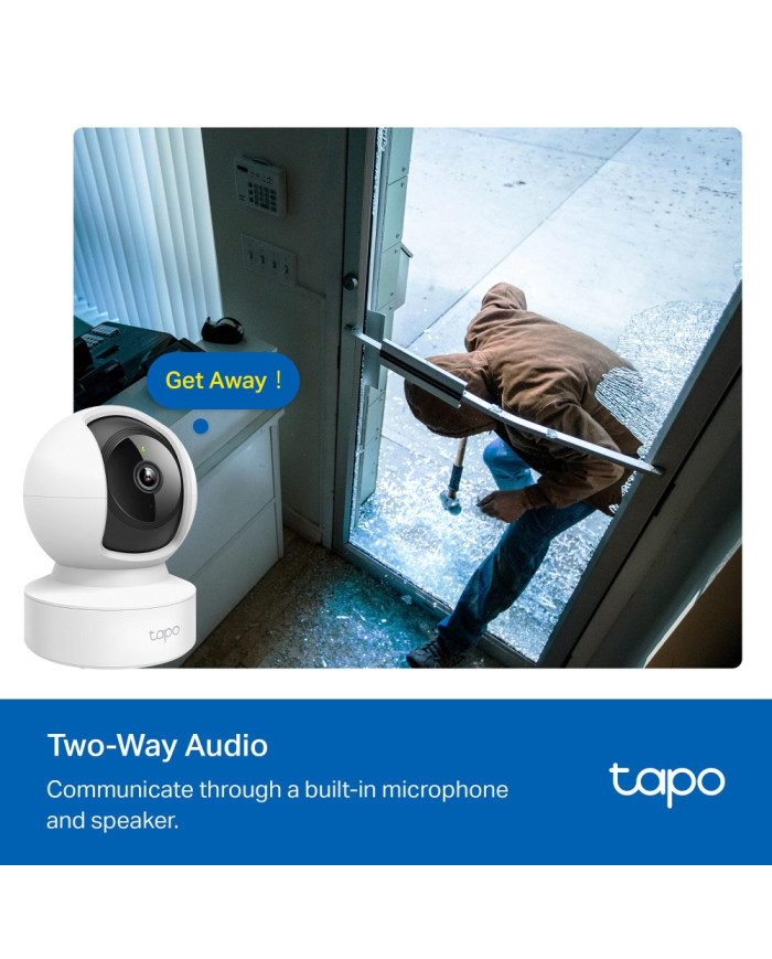 TP-LINK TAPO CAMARA DE SEGURIDAD 2MP WIFI/LAN GIRATORIA INTERIOR (C202)