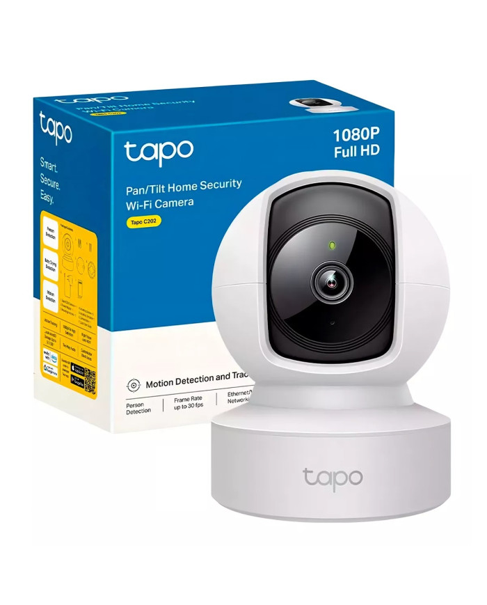 TP-LINK TAPO CAMARA DE SEGURIDAD 2MP WIFI/LAN GIRATORIA INTERIOR (C202)