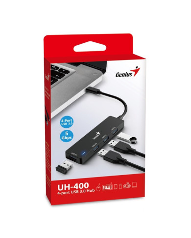 GENIUS HUB USB-C a USB 3.0 *4 (UH-400)
