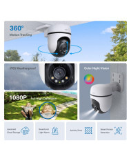 TP-LINK TAPO CAMARA DE SEGURIDAD 2MP WIFI GIRATORIA EXTERIOR IP65 (C500)