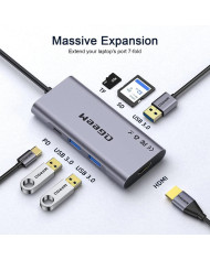 QGEEM HUB USB-C 7 EN 1 MULTIPUERTOS