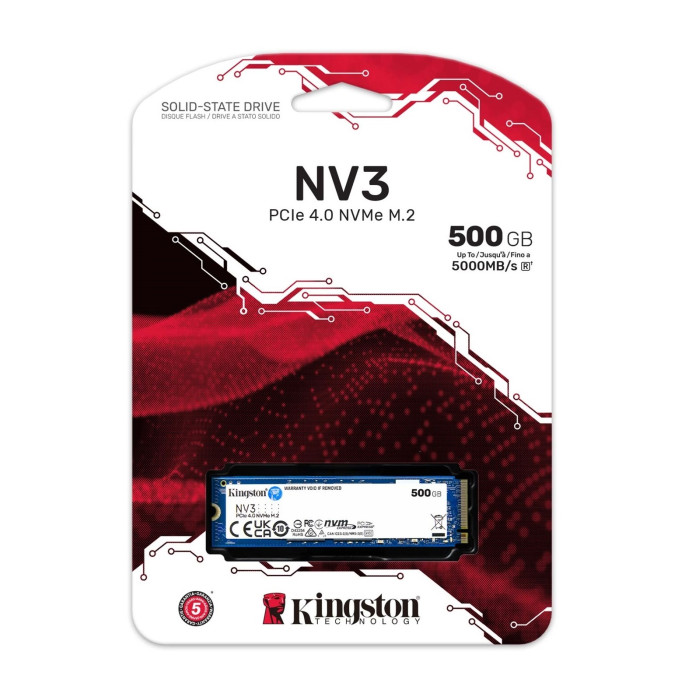 KINGSTON DISCO SOLIDO 500GB M.2 NVMe PCIe Gen4 (NV3)