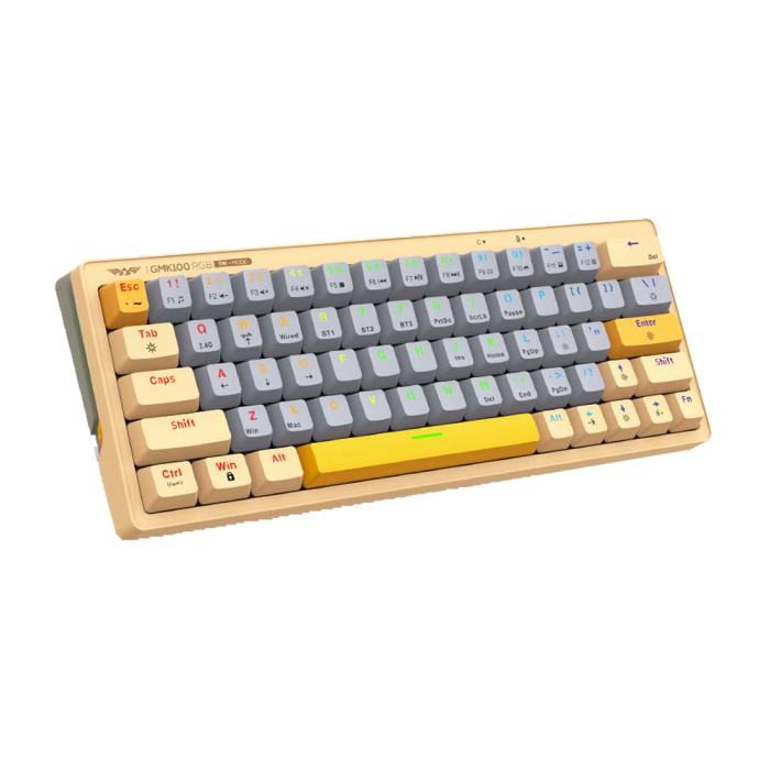 ARMAGGEDDON TECLADO MECANICO GAMER TRI-MODE 63 KEYS (GMK-100)