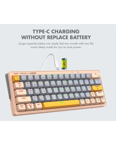 ARMAGGEDDON TECLADO MECANICO GAMER TRI-MODE 60% (GMK-100)
