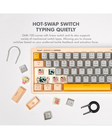 ARMAGGEDDON TECLADO MECANICO GAMER TRI-MODE 60% (GMK-100)
