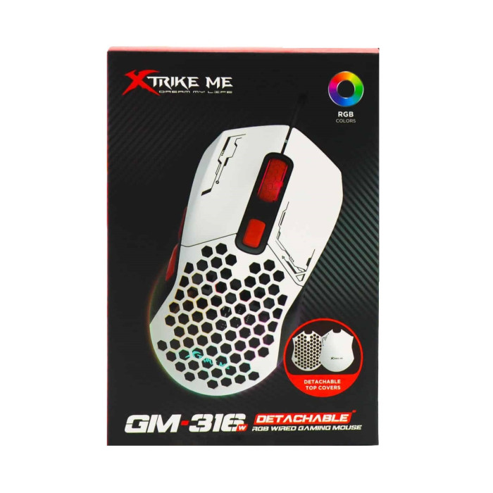 XTRIKE ME MOUSE GAMER BLANCO RGB 7200 DPI (GM-316W)