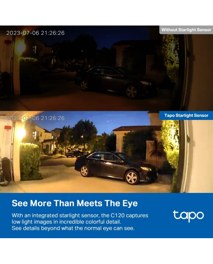 TP-LINK TAPO CAMARA DE SEGURIDAD WIFI 4MP IP66 (C120)
