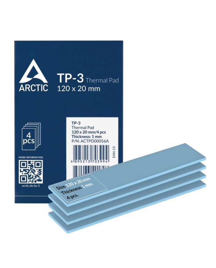 ARCTIC ALMOHADILLA TERMICA TP-3 (4 PIEZAS)