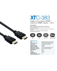 XTECH CABLE DE VIDEO HDMI 4K 15mts (XTC-383)