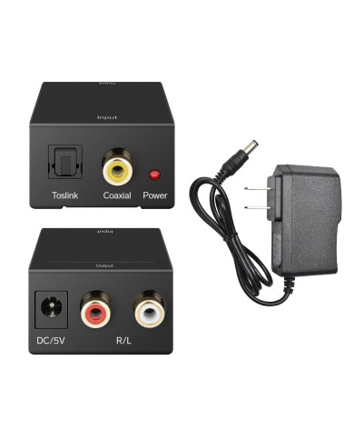 EVL CONVERTIDOR AUDIO OPTICO DIGITAL A RCA (CC-201)