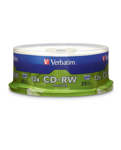 VERBATIM CD-RW BLANCO REGRABABLE 25 UNI (95155)