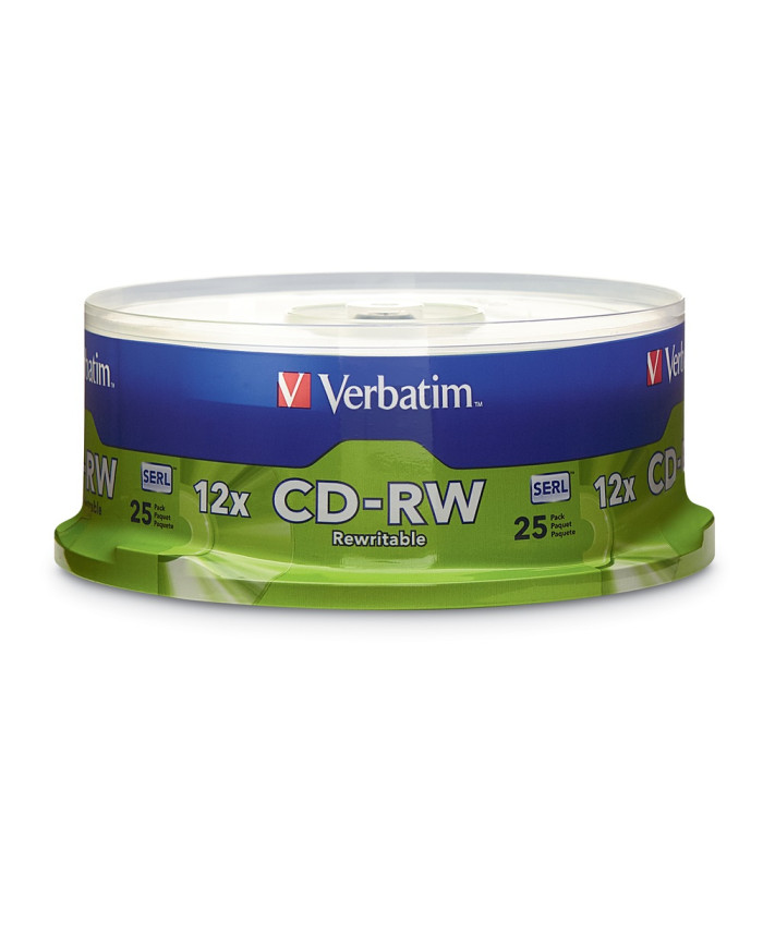 VERBATIM CD-RW BLANCO REGRABABLE 25 UNI (95155)