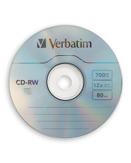 VERBATIM CD-RW BLANCO REGRABABLE 25 UNI (95155)