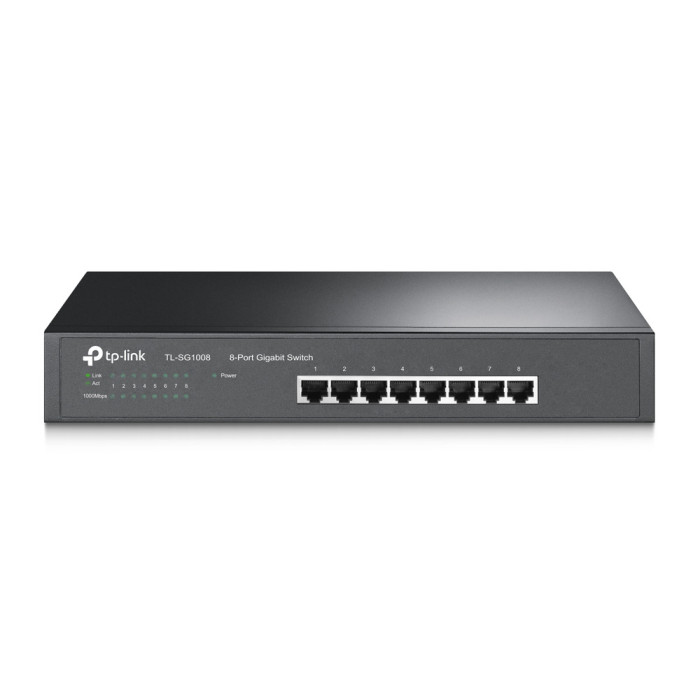 TP-LINK SWITCH 8 PUERTOS 10/100/1000Mbps RACK (TL-SG1008)