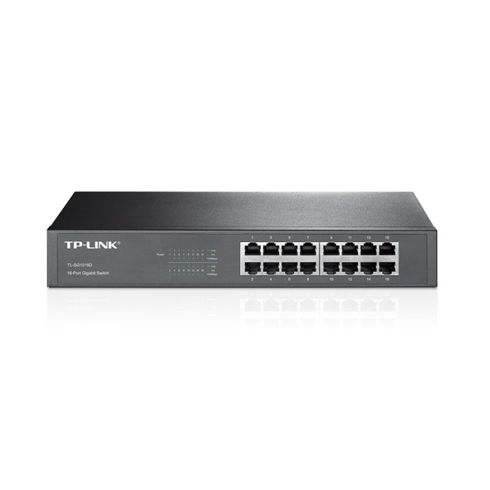TP-LINK SWITCH 16 PUERTOS 10/100/1000Mbps RACK (TL-SG1016D)