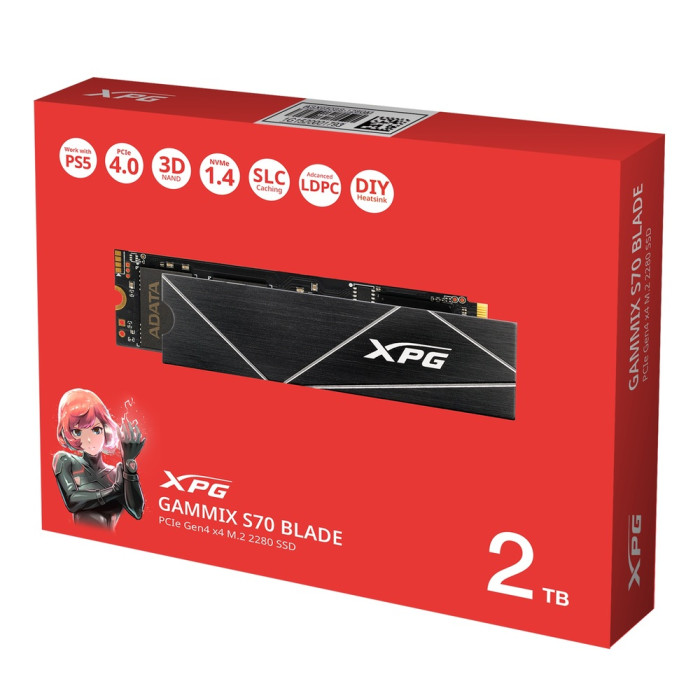XPG DISCO SOLIDO 2TB M.2 NVMe PCIe Gen4 PS5 (GAMMIX S70)