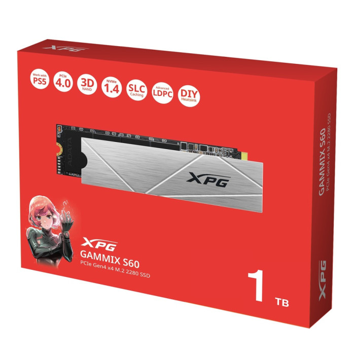 XPG DISCO SOLIDO 1TB M.2 NVMe PCIe Gen4 (GAMMIX S60)