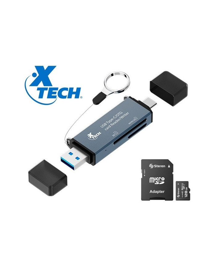 XTECH LECTOR TARJETA DE MEMORIA 2 en 1 (XTC-580)