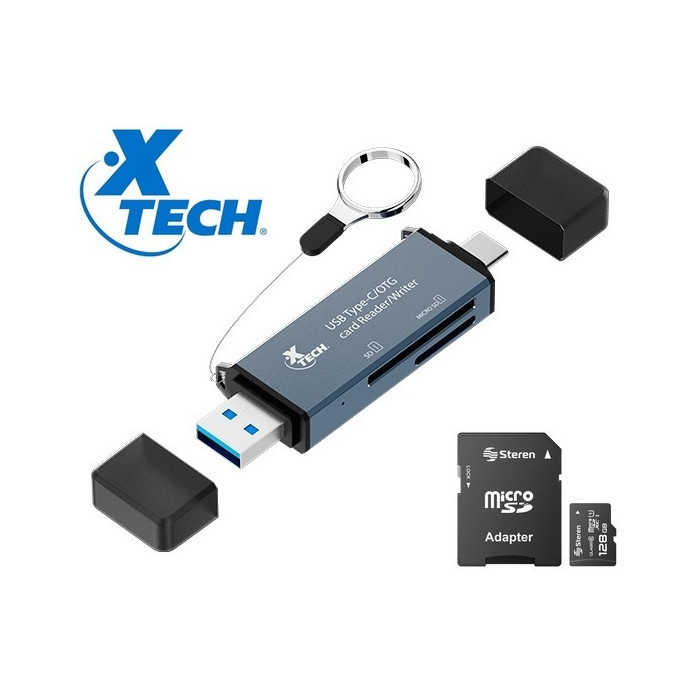 XTECH LECTOR TARJETA DE MEMORIA 2 en 1 (XTC-580)