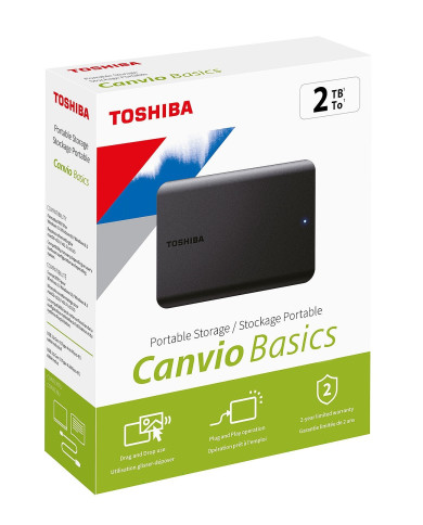 TOSHIBA DISCO DURO 2TB EXTERNO USB (CANVIO BASICS)