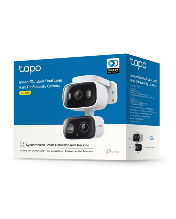 TP-LINK TAPO CAMARA DE SEGURIDAD 3MP WIFI DOBLE LENTE IP65 (C246D)