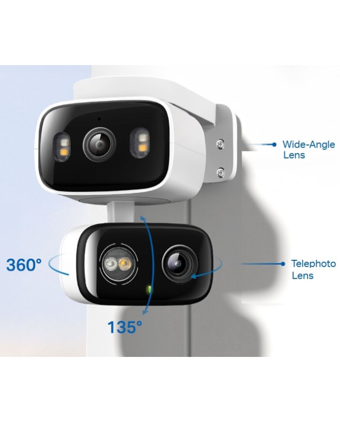 TP-LINK TAPO CAMARA DE SEGURIDAD 3MP WIFI DOBLE LENTE IP65 (C246D)