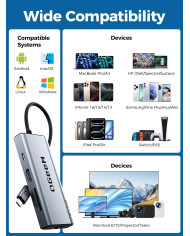 QGEEM HUB USB-C 9 EN 1 MULTIPUERTOS