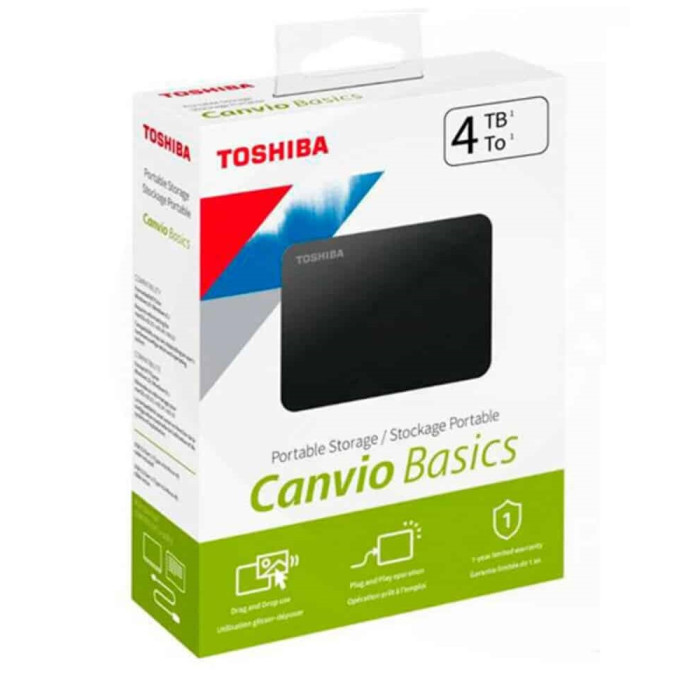TOSHIBA DISCO DURO 4TB EXTERNO USB (CANVIO BASICS)