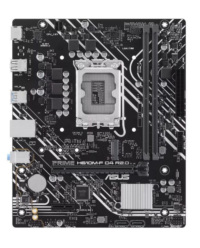 ASUS MAINBOARD H610M-F D4 R2.0 DDR4 M.2 LGA1700