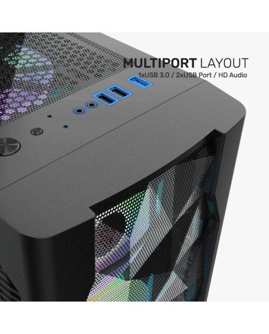 ARMAGGEDDON CASE GAMER BLANCO ATX MID-TOWER VIDRIO (TRITRON 3)