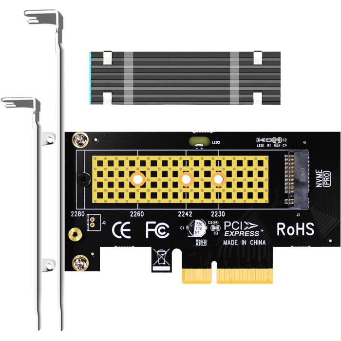 GLOTRENDS M.2 NVMe a TARJETA PCIE 4.0 x4 (PA09-HS)