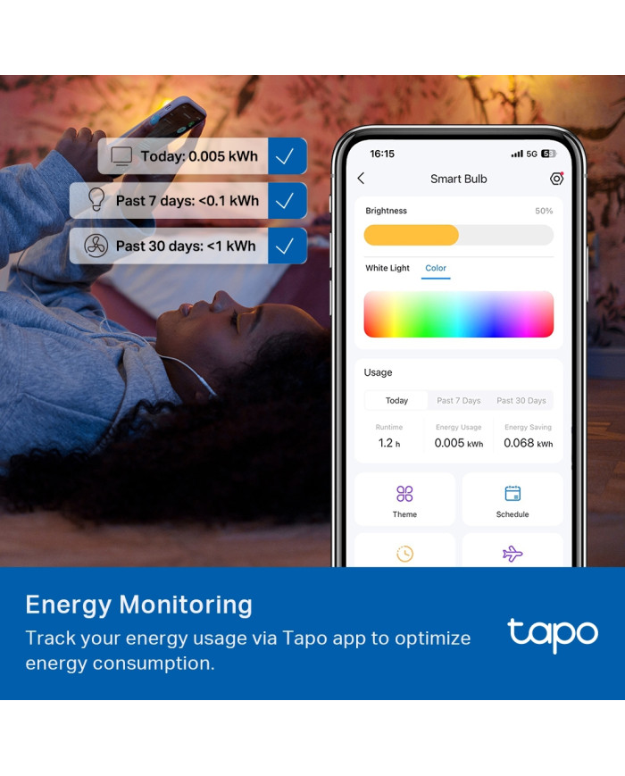 TP-LINK FOCO TAPO LED INTELIGENTE WIFI RGB MULTICOLOR 2*Packs (L535E)