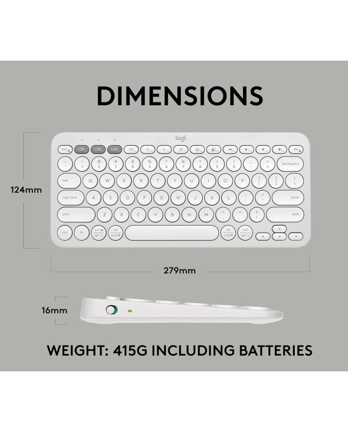 LOGITECH TECLADO PEBBLE KEYS 2 BLUETOOTH (K380s)