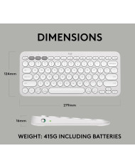 LOGITECH TECLADO PEBBLE KEYS 2 BLUETOOTH (K380s)