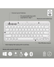 LOGITECH TECLADO PEBBLE KEYS 2 BLUETOOTH (K380s)