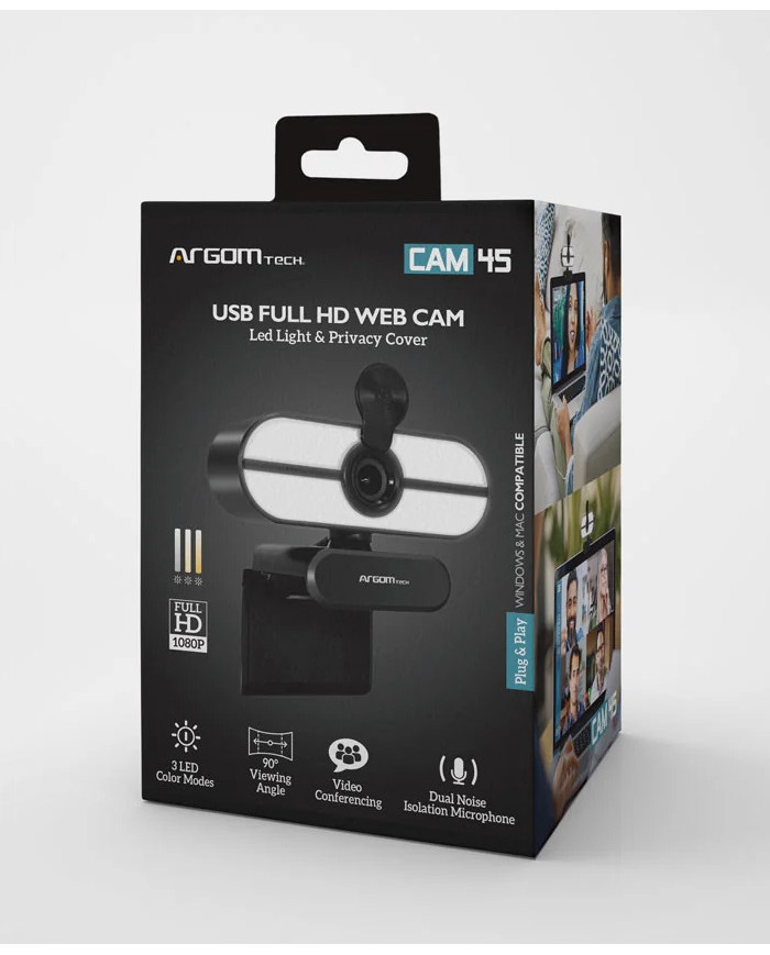 ARGOM CAMARA WEB 1080P FULL HD con MICROFONO (CAM 45)
