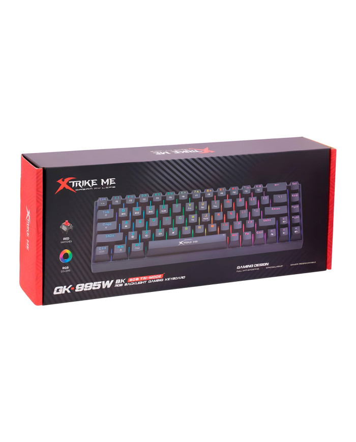 XTRIKE ME TECLADO MECANICO GAMER 60% RGB (GK-995W)