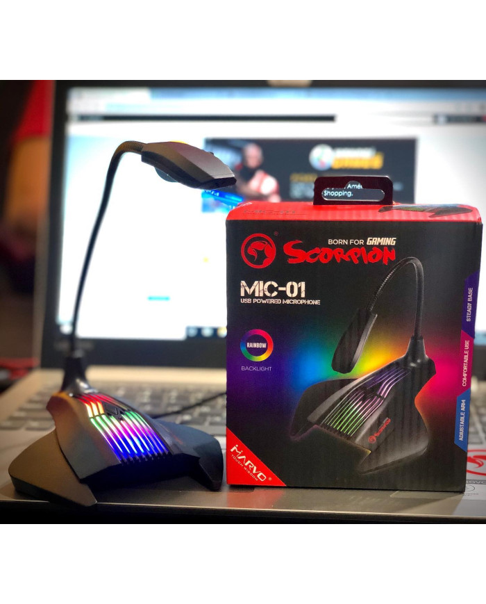 MARVO MICROFONO RGB USB (MIC-01)