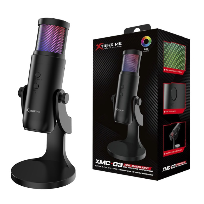 XTRIKE ME MICROFONO RGB USB (XMC-03)