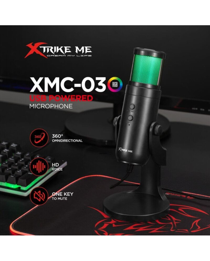 XTRIKE ME MICROFONO RGB USB (XMC-03)