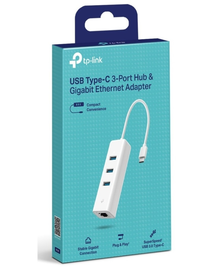 TP-LINK HUB USB-C a ETHERNET GIGABIT & 3*USB 3.0 (UE330C)